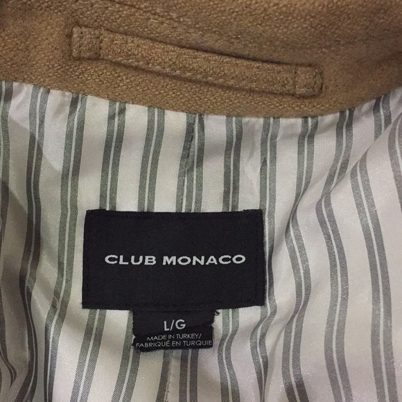 3/4 Men’s Club Monaco Wool Coat - Picture 6 of 7